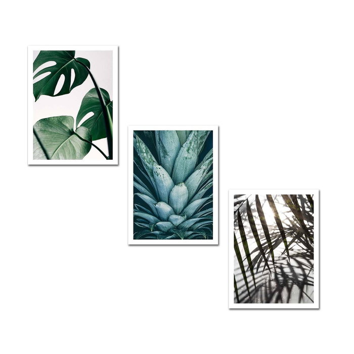Wallity Cuadro decorativo de MDF multicolor (3 piezas)